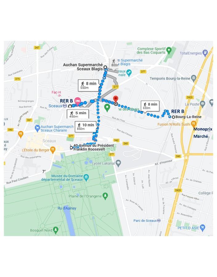 3 Private Rooms Shared Flat In A Villa At Sceaux 600M Rer B Direct To Notre-Dame Exteriör bild